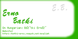 erno batki business card